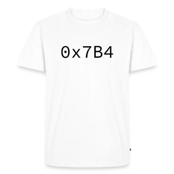 1972 Hexadécimal - T-shirt Premium bio Homme - blanc - Devant - Nico (187cm)