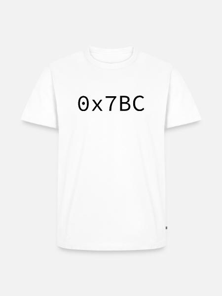 1980 Hexadecimal - Men's Premium Organic T-Shirt - white