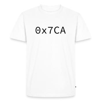 1994 Hexadecimal - Men's Premium Organic T-Shirt - white - Front - Nico (187cm)