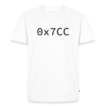 1996 Hexadezimal - Männer Premium Bio T-Shirt - Weiß - Vorne - Nico (187cm)