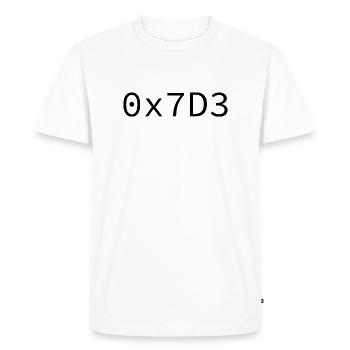 2003 Hexadecimal - Men's Premium Organic T-Shirt - white - Front - Nico (187cm)