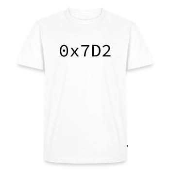2002 Hexadecimal - Men's Premium Organic T-Shirt - white - Front - Nico (187cm)