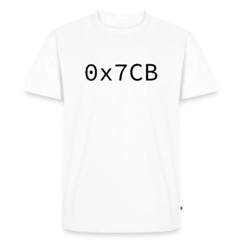 1995 Hexadecimal - Men's Premium Organic T-Shirt - white - Front - Nico (187cm)