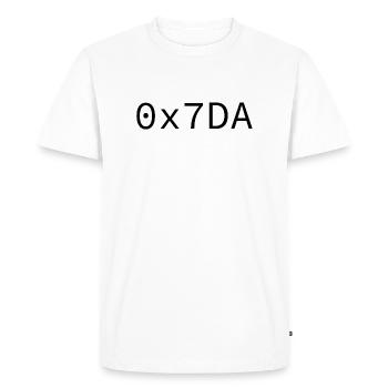 Hexadécimal 2010 - T-shirt Premium bio Homme - blanc - Devant - Nico (187cm)