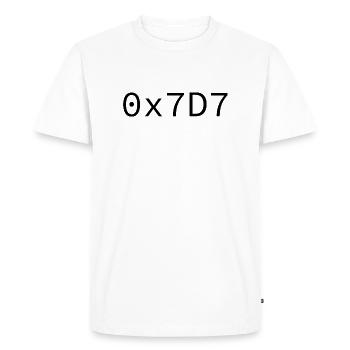 2007 Hexadecimal - Men's Premium Organic T-Shirt - white - Front - Nico (187cm)
