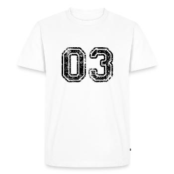 03 - T-shirt Premium bio Homme - blanc - Devant - Nico (187cm)