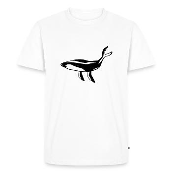 Symbole de l’écosystème animal marin animal animal de baleine - T-shirt Premium bio Homme - blanc - Devant - Nico (187cm)