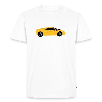 Voiture voiture de sport véhicule - T-shirt Premium bio Homme - blanc - Devant - Nico (187cm)