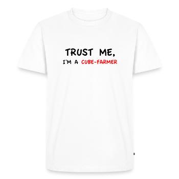 Croyez-moi, je suis un fermier de cubes - T-shirt Premium bio Homme - blanc - Devant - Nico (187cm)