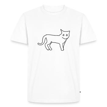 Symbole de chat Animal de compagnie - T-shirt Premium bio Homme - blanc - Devant - Nico (187cm)