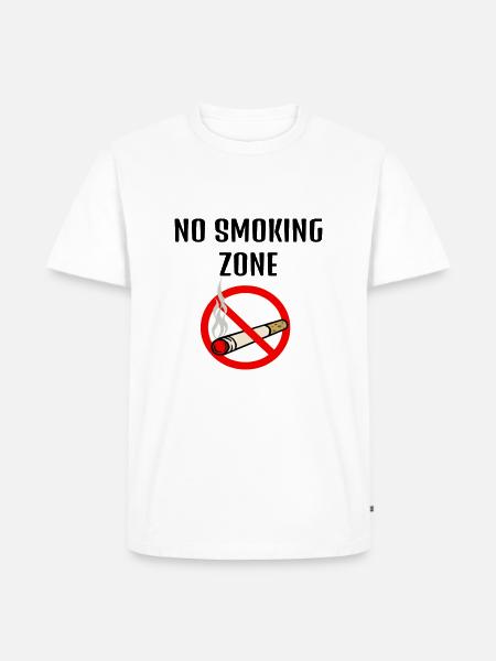 No smoking zone - Männer Premium Bio T-Shirt - Weiß