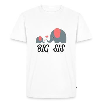 Elephant sister siblings love gift - Men's Premium Organic T-Shirt - white - Front - Nico (187cm)