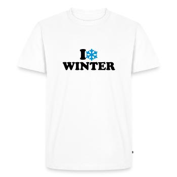 I love winter - T-shirt Premium bio Homme - blanc - Devant - Nico (187cm)