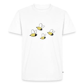 Animaux Abeilles Abeilles dessin animé Écosystème - T-shirt Premium bio Homme - blanc - Devant - Nico (187cm)