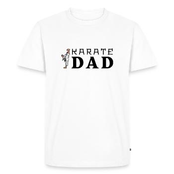 Karate Dad - Men's Premium Organic T-Shirt - white - Front - Nico (187cm)