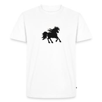 Horse in the sunset - gallop - horse fans - Men's Premium Organic T-Shirt - white - Front - Nico (187cm)