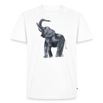 Majesty in Grey - Men's Premium Organic T-Shirt - white - Front - Nico (187cm)