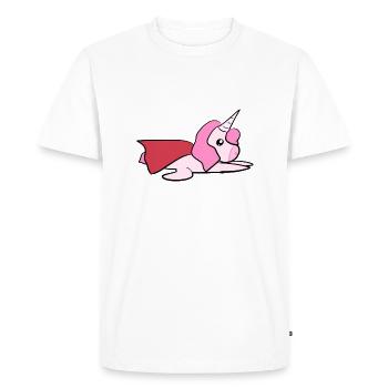 Licorne symbole héroïne héroïne - T-shirt Premium bio Homme - blanc - Devant - Nico (187cm)