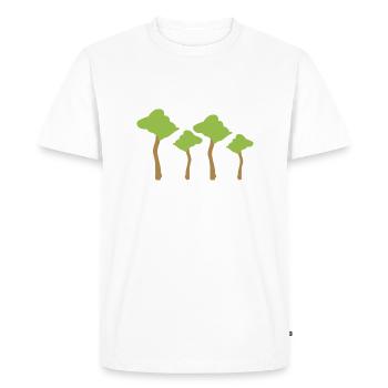 four trees tree forest - Men's Premium Organic T-Shirt - white - Front - Nico (187cm)