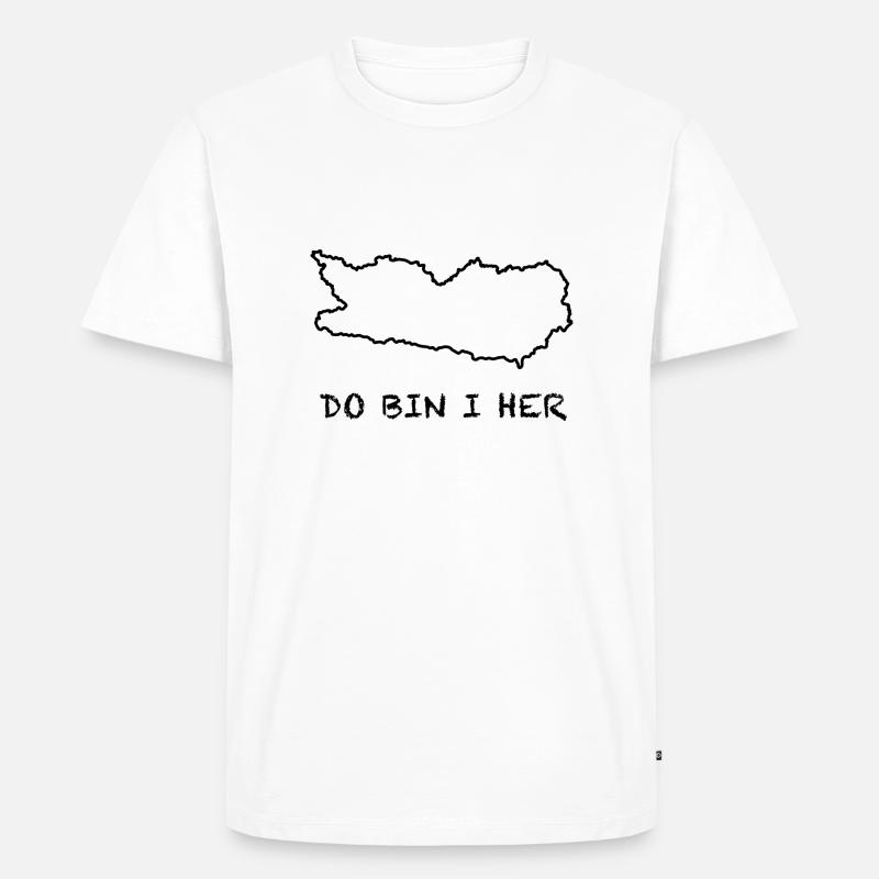 do bin i her - Kärnten - Männer Premium Bio T-Shirt - Weiß