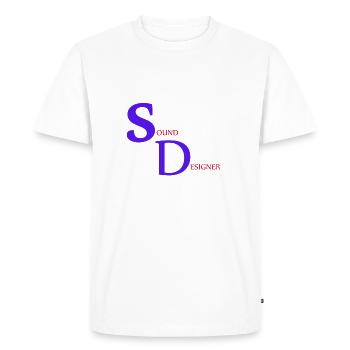 Sound Designer - T-shirt Premium bio Homme - blanc - Devant - Nico (187cm)