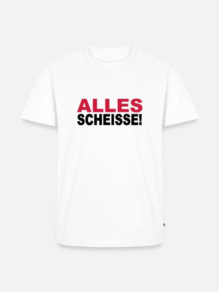Alles Scheisse! - Männer Premium Bio T-Shirt - Weiß
