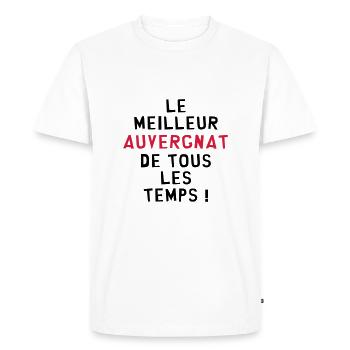 Auvergne / Auvergnat / Auvergnate / Région France - T-shirt Premium bio Homme - blanc - Devant - Nico (187cm)