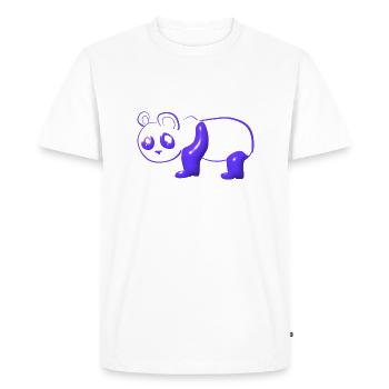 Blue Panda Symbol Animal Bear - Men's Premium Organic T-Shirt - white - Front - Nico (187cm)