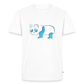 Blue Panda Bear Animal Glitter Blue - Men's Premium Organic T-Shirt - white - Front - Nico (187cm)
