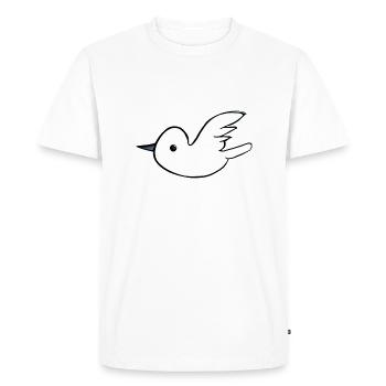 Symbole volant d’ailes d’oiseau d’animal - T-shirt Premium bio Homme - blanc - Devant - Nico (187cm)