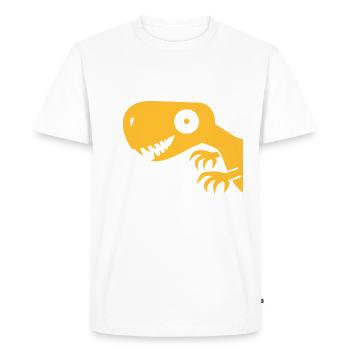 Dinosaur, dinosaur, Tyrannosaurus Rex - Men's Premium Organic T-Shirt - white - Front - Nico (187cm)