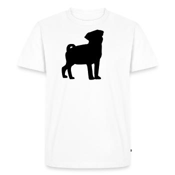 Mops - T-shirt Premium bio Homme - blanc - Devant - Nico (187cm)