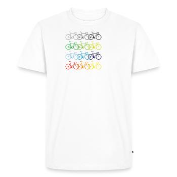 Vélo vélo coursier de vélo BMX Bike Tour - T-shirt Premium bio Homme - blanc - Devant - Nico (187cm)