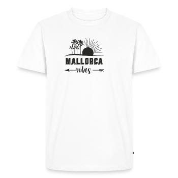 Paume sur le malt de vacances à Majorque disant: cadeau - T-shirt Premium bio Homme - blanc - Devant - Nico (187cm)