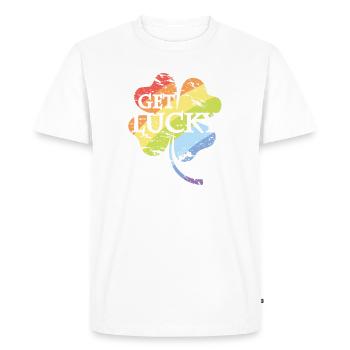 GET LUCKY - T-shirt Premium bio Homme - blanc - Devant - Nico (187cm)