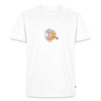 Oeil humain - T-shirt Premium bio Homme - blanc - Devant - Nico (187cm)