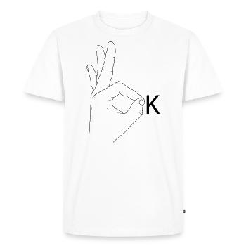 D’accord - T-shirt Premium bio Homme - blanc - Devant - Nico (187cm)