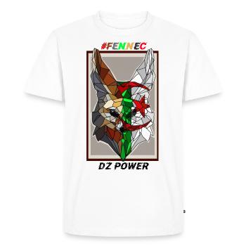 Fennec DZ power - Men's Premium Organic T-Shirt - white - Front - Nico (187cm)