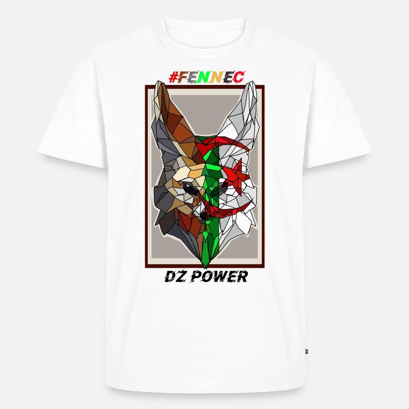 Fennec DZ power - Männer Premium Bio T-Shirt - Weiß