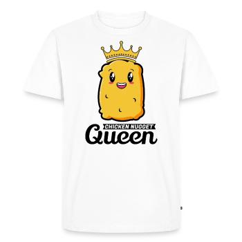 Chicken Nugget Queen Birthday Fast Food Funny - Men's Premium Organic T-Shirt - white - Front - Nico (187cm)