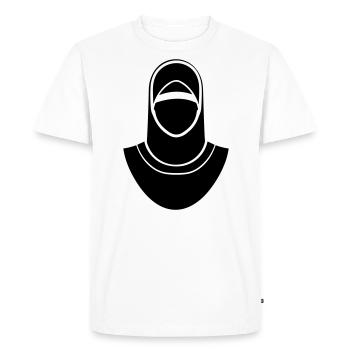 hijab headscarf muslim woman - Men's Premium Organic T-Shirt - white - Front - Nico (187cm)