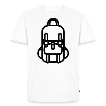 Sac à dos - T-shirt Premium bio Homme - blanc - Devant - Nico (187cm)