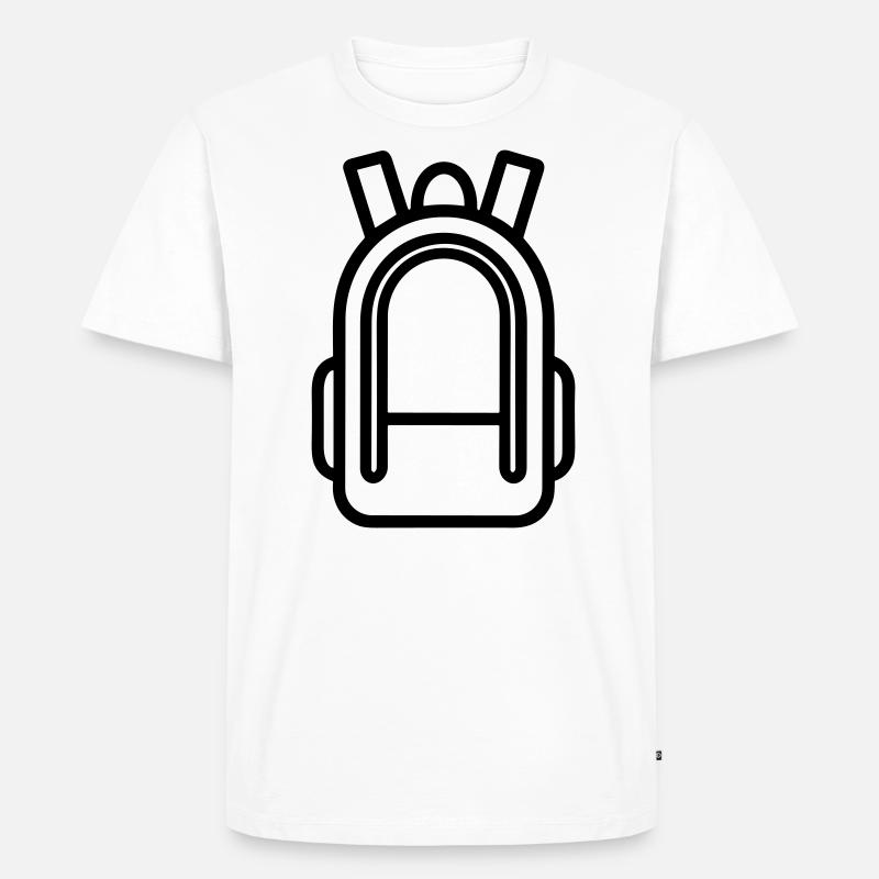 Rucksack - Männer Premium Bio T-Shirt - Weiß