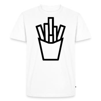 Frites - T-shirt Premium bio Homme - blanc - Devant - Nico (187cm)