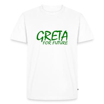 Greta - T-shirt Premium bio Homme - blanc - Devant - Nico (187cm)