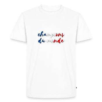 Champions du Monde - T-shirt Premium bio Homme - blanc - Devant - Nico (187cm)