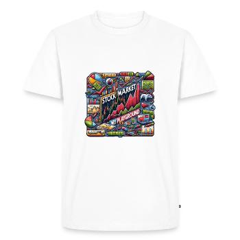 Trading ma passion cool trading design - T-shirt Premium bio Homme - blanc - Devant - Nico (187cm)