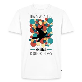 Ski ski Skieurs Vacances au ski - T-shirt Premium bio Homme - blanc - Devant - Nico (187cm)