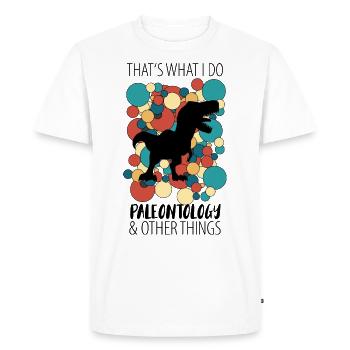 Paléontologie Dinosaures - T-shirt Premium bio Homme - blanc - Devant - Nico (187cm)