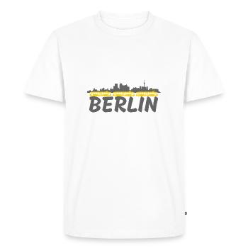 Berlin Skyline - Männer Premium Bio T-Shirt - Weiß - Vorne - Nico (187cm)